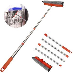2-in-1 Window Squeegee with Extension Pole