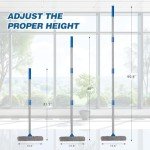 2-in-1 Window Squeegee with Long Stainless Steel Handle