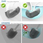 Ergonomic Toilet Bowl Brush and Holder Set