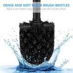 Compact Toilet Brush and Holder with Stainless Steel Handle