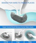 Ergonomic Toilet Bowl Brush and Holder Set
