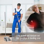 Heavy-Duty Broom and Dustpan Set Combo