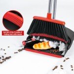 Collapsible Broom and Dustpan Set for Indoor Use