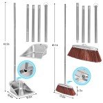 Heavy-Duty Broom and Dustpan Set Combo