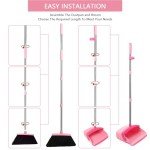 Pink Broom and Dustpan Set for Home Cleaning