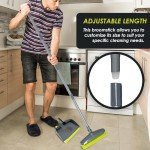 Large Stiff Broom and Dustpan Set with Handle