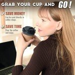 SpringPack 100 Biodegradable Disposable Coffee Cups with Lids