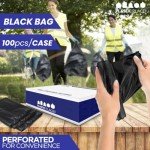 Heavy Duty Black Trash Bags - 55-60 Gallon (100 Count)