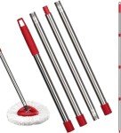 Qulable 4-Section Adjustable Spin Mop Handle