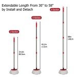 Qulable 4-Section Adjustable Spin Mop Handle