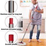 Qulable 4-Section Adjustable Spin Mop Handle