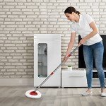 Qulable 4-Section Adjustable Spin Mop Handle