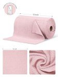 75-Pack Microfiber Cleaning Cloth Roll - Pink