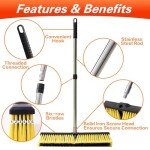 LUCHIA 18” Heavy Duty Adjustable Push Broom