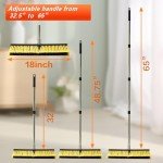 LUCHIA 18” Heavy Duty Adjustable Push Broom