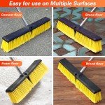 LUCHIA 18” Heavy Duty Adjustable Push Broom