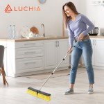 LUCHIA 18” Heavy Duty Adjustable Push Broom