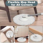 Spin Mop and Bucket Set with 6 Refills