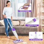 Enspoway Double Bottle Spray Mop with Washable Pads
