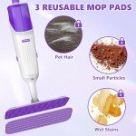 Enspoway Double Bottle Spray Mop with Washable Pads