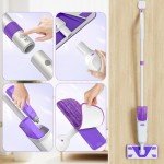 Enspoway Double Bottle Spray Mop with Washable Pads