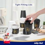 JOLLY CHEF 100 Pack 12 oz Disposable Coffee Cups