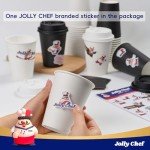 JOLLY CHEF 100 Pack 12 oz Disposable Coffee Cups