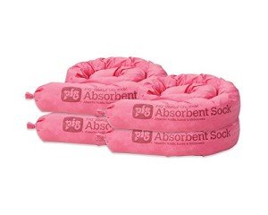 PIG Hazmat Absorbent Socks - 4 Pack