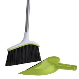 Casabella 44-Inch Angled Broom with Dustpan Set