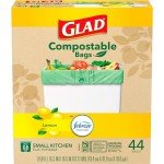 Glad 2.6 Gallon Lemon-Scented Compost Bags, 44 Count