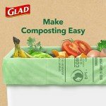 Glad 2.6 Gallon Lemon-Scented Compost Bags, 44 Count