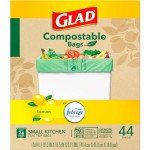 Glad 2.6 Gallon Lemon-Scented Compost Bags, 44 Count