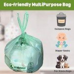 ECOBEWUS 1.6 Gallon Compostable Trash Bags (120 ct.)