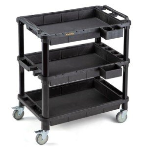 Heavy-Duty Rolling Utility Cart with 3 Shelves