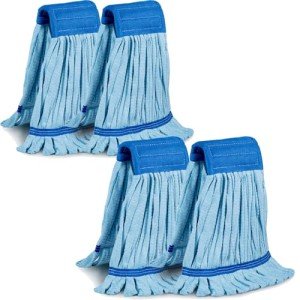 4 Pack Large Heavy Duty Microfiber Mop Heads