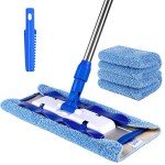 MR.SIGA Microfiber Mop with Telescopic Handle & Refills