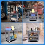 Heavy-Duty 3-Shelf Utility Cart with Wheels