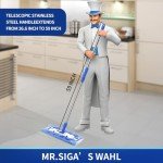 MR.SIGA Microfiber Mop with Telescopic Handle & Refills