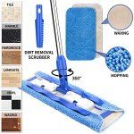 MR.SIGA Microfiber Mop with Telescopic Handle & Refills