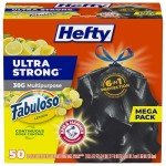 Hefty Ultra Strong 30 Gallon Trash Bags, 50 Count