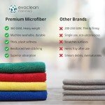 EvaClean 12-Pack Red Microfiber Cleaning Cloths