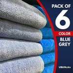 Microfiber Cleaning Cloths - 6 Ultra Absorbent Towels