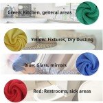 EvaClean 12-Pack Red Microfiber Cleaning Cloths