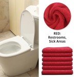 EvaClean 12-Pack Red Microfiber Cleaning Cloths