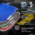 EvaClean 12-Pack Red Microfiber Cleaning Cloths