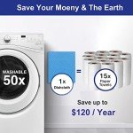 15-Pack Eco-Friendly Swedish Dishcloths in Assorted Colors