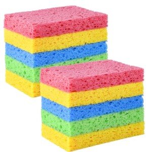 YoleShy Durable Natural Cellulose Kitchen Sponges (10)