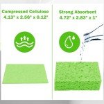 YoleShy Durable Natural Cellulose Kitchen Sponges (10)