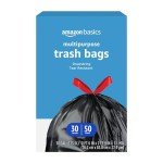 30 Gallon Drawstring Trash Bags, 50 Count