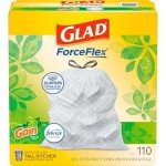 Glad ForceFlex 13 Gallon Kitchen Trash Bags, 110 Ct